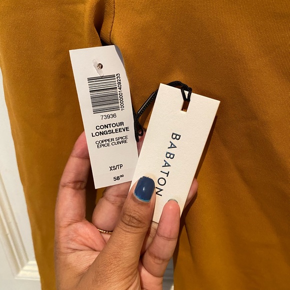 Babaton contour bodysuit (long sleeve, square neck) XS - Picture 2 of 5